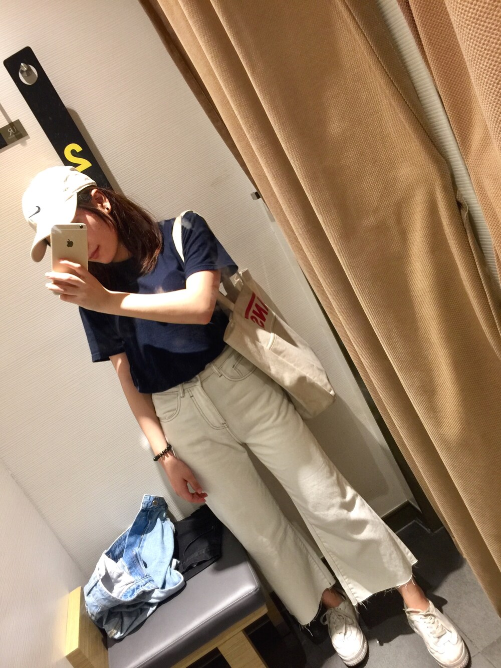 「日杂*vansのアイテム（ハンドバッグ、ホワイト系）」を使った、cubabypascalさん（レディース・156cm）の夏コーディネートの1枚目の写真