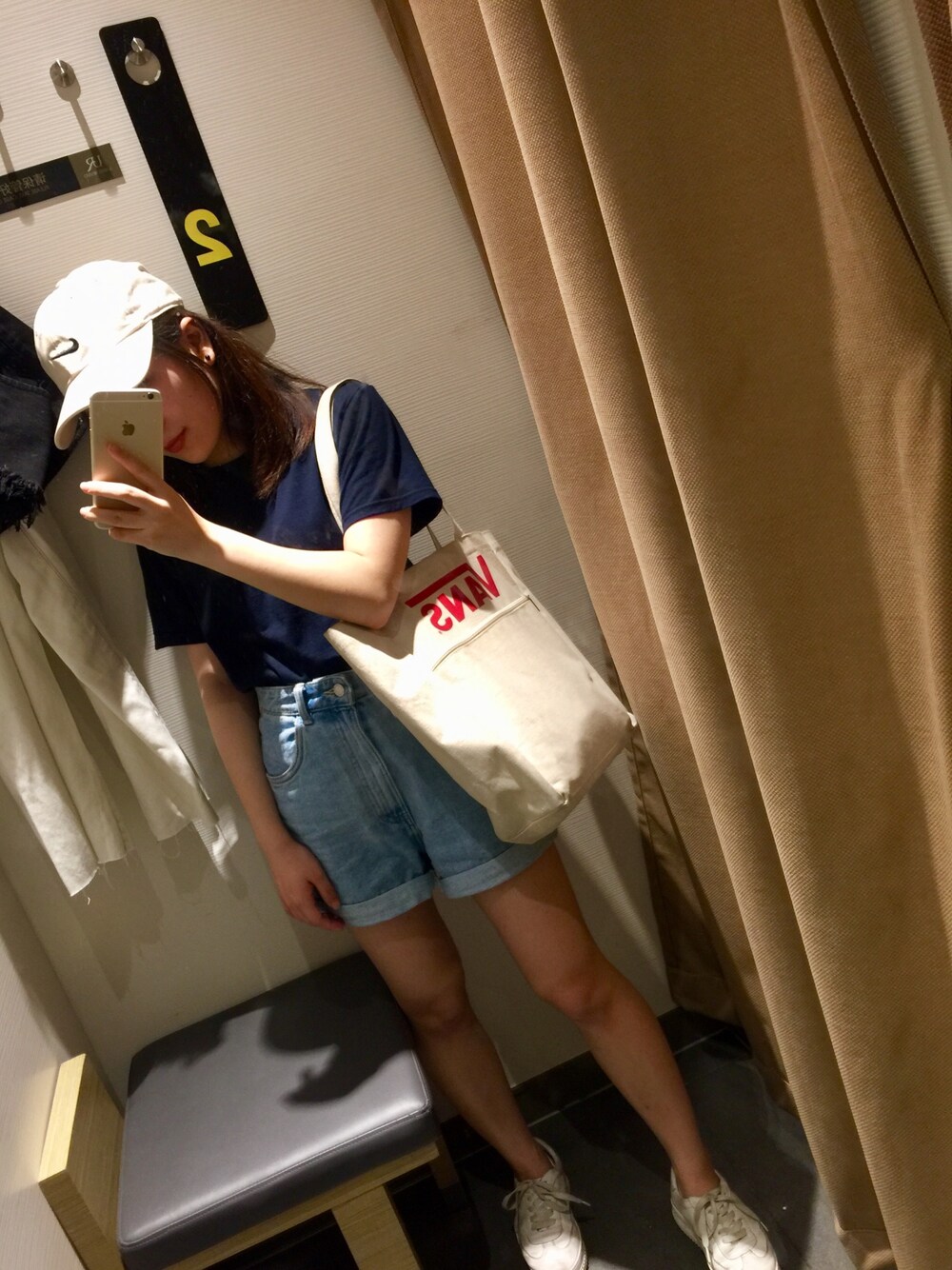 「日杂*vansのアイテム（ハンドバッグ、ホワイト系）」を使った、cubabypascalさん（レディース・156cm）の夏コーディネートの1枚目の写真