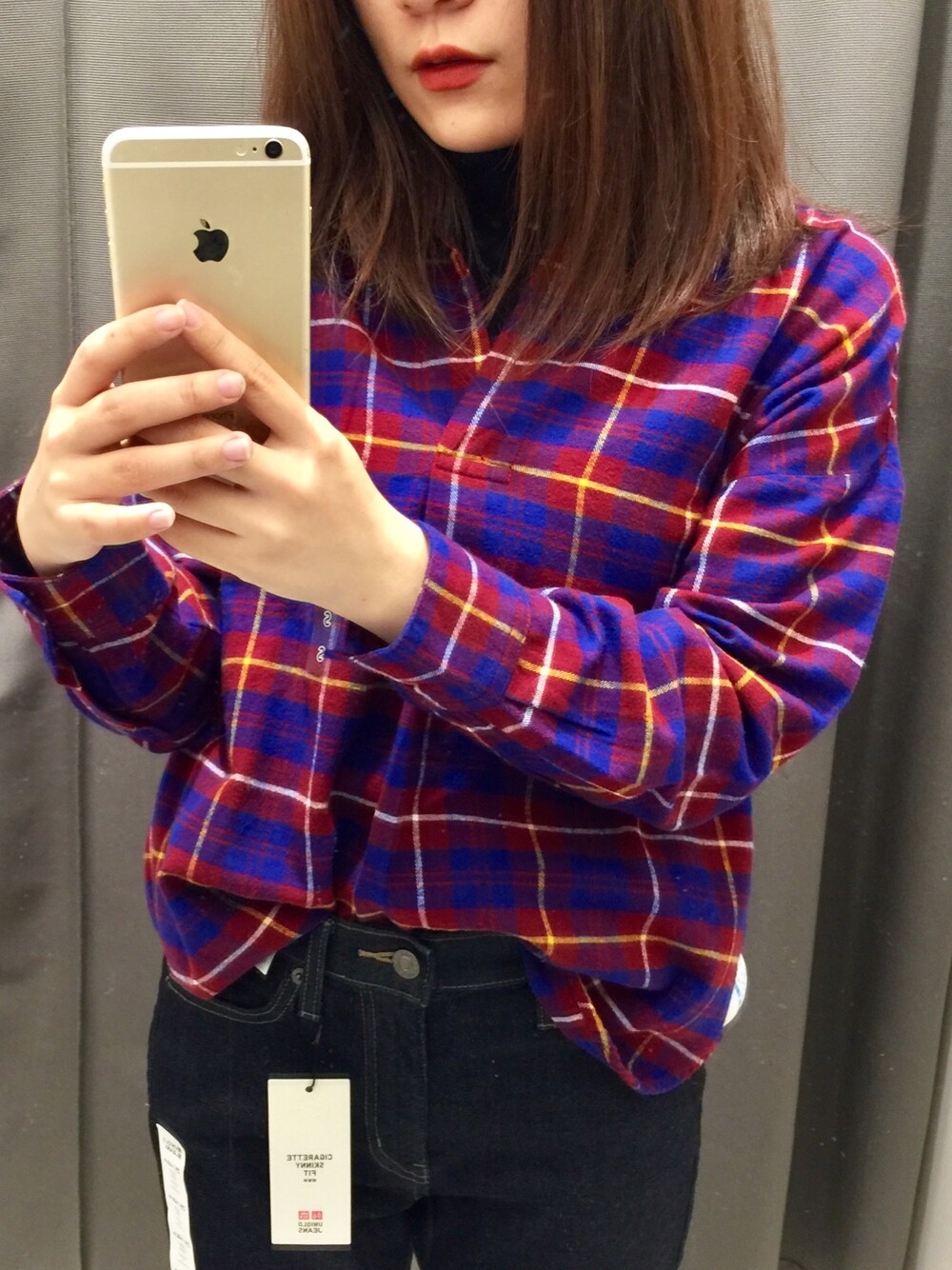 「UNIQLOのアイテム（シャツ/ブラウス、パープル系）」を使った、cubabypascalさん（レディース・156cm）の夏コーディネートの1枚目の写真