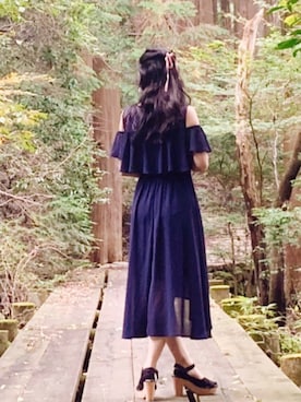 「one way（ワンウェイ）のアイテム（ワンピース/ドレス）」を使った、うしゃさん（レディース・157cm）の秋コーディネート