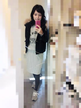 「31 Sons de mode（トランテアン　ソン　ドゥ　モード）のアイテム（ダッフルコート）」を使った、ayumiiさん（レディース・154cm）の冬コーディネート