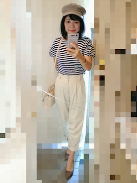 「reca（レカ）のアイテム（帽子）」を使った、ayumiiさん（レディース・154cm）の夏コーディネート