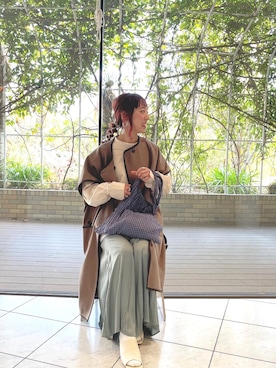 「ランチコーデ」｜「アイテム（その他アウター）」を使った、chinatsu さん（レディース・156cm）の春コーディネート