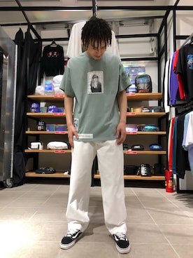 「WHITELAND（ホワイトランド）のアイテム（パンツ）」を使った、KENTOさん（メンズ・178cm）の夏コーディネート