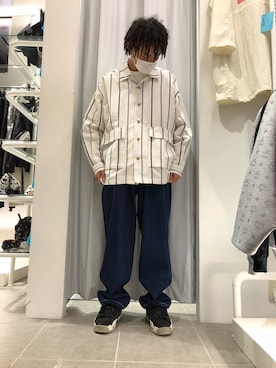 「WHITELAND（ホワイトランド）のアイテム（パンツ）」を使った、KENTOさん（メンズ・178cm）の夏コーディネート