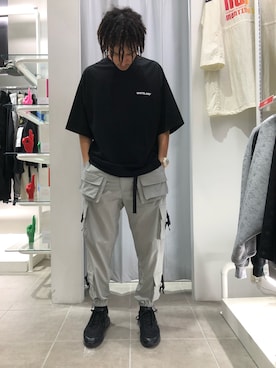 「WHITELAND（ホワイトランド）のアイテム（Tシャツ/カットソー）」を使った、KENTOさん（メンズ・178cm）の夏コーディネート