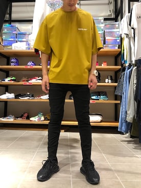 「WHITELAND（ホワイトランド）のアイテム（Tシャツ/カットソー）」を使った、KENTOさん（メンズ・178cm）の夏コーディネート