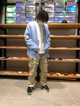 「WHITELAND（ホワイトランド）のアイテム（カーディガン/ボレロ）」を使った、KENTOさん（メンズ・178cm）の秋コーディネート