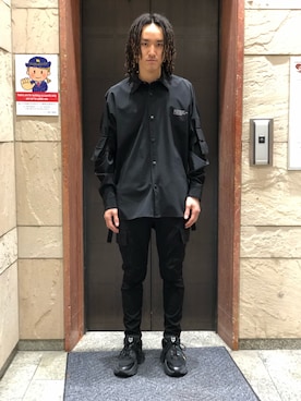 「DANKE SCHON（ダンケシェーン）のDankeSchon/ダンケシェーン/撥水ストレッチナイロンカーゴシャツ（シャツ/ブラウス）」を使った、KENTOさん（メンズ・178cm）の春コーディネート