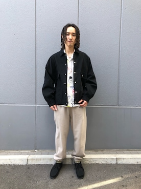 「WHITELAND（ホワイトランド）のアイテム（パンツ）」を使った、KENTOさん（メンズ・178cm）の春コーディネート