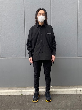 「DANKE SCHON（ダンケシェーン）のDankeSchon/ダンケシェーン/撥水ストレッチナイロンカーゴシャツ（シャツ/ブラウス）」を使った、KENTOさん（メンズ・178cm）の春コーディネート