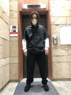 「WHITELAND（ホワイトランド）のアイテム（パンツ）」を使った、KENTOさん（メンズ・178cm）の春コーディネート