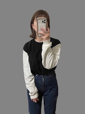 「UNITED ARROWS（ユナイテッドアローズ）のアイテム（ピアス（両耳用））」を使った、myhさん（レディース・153cm）の春コーディネート