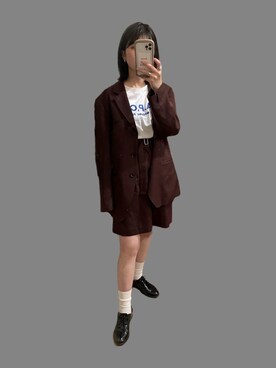 「CONVERSE TOKYO（コンバーストウキョウ）のアイテム（ジャケット/アウター）」を使った、myhさん（レディース・153cm）の春コーディネート