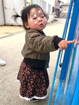 「OLIVE des OLIVE（オリーブデオリーブ）のアイテム」を使った、CHISEさん（キッズ・70cm）の冬コーディネート