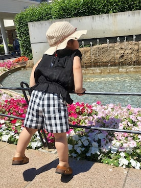 「READY MADES（レディーメイド）のアイテム」を使った、CHISEさん（キッズ・80cm）の夏コーディネート