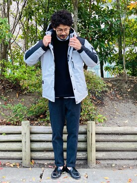 「CAMP7（キャンプセブン）のアイテム（ダウンジャケット/コート）」を使った、dc0310さん（メンズ・178cm）の秋コーディネート