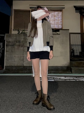 「STYLENANDA」｜「アイテム（ブルゾン）」を使った、niinaさん（レディース・160cm）の秋コーディネート