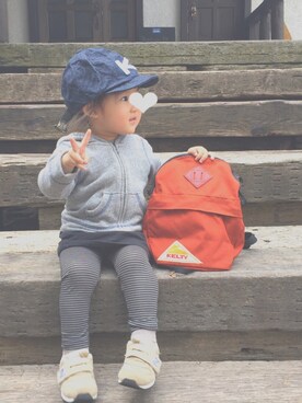 「アウトドアミックス」｜caeさん（キッズ・90cm）の春コーディネート