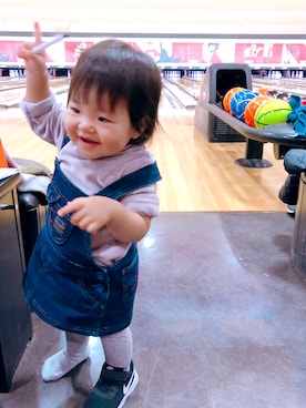 「アイテム（タイツ/ストッキング）」を使った、iiiichanさん（キッズ・80cm）の冬コーディネート