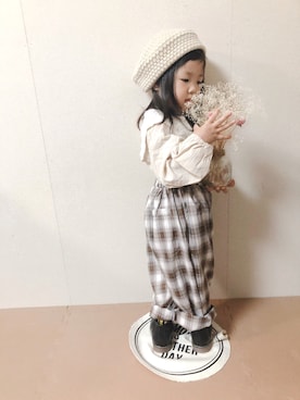 「アイテム（ブーツ）」を使った、iiiichanさん（キッズ・100cm）の秋コーディネート
