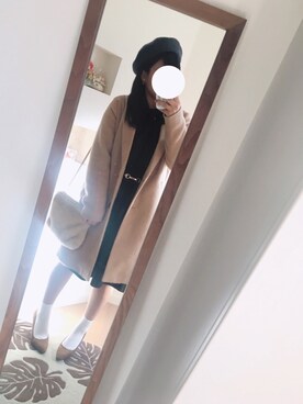 「passage mignon/flaneur（パサージュミニョンフラヌール）のアイテム（腕時計）」を使った、haruさん（レディース・154cm）の冬コーディネート