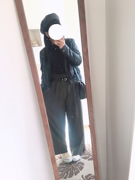 「passage mignon/flaneur（パサージュミニョンフラヌール）のアイテム（腕時計）」を使った、haruさん（レディース・154cm）の冬コーディネート