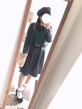 「passage mignon/flaneur（パサージュミニョンフラヌール）のアイテム（腕時計）」を使った、haruさん（レディース・154cm）の冬コーディネート