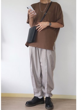 「アイテム（腕時計、ブラウン系）」を使った、Ryu×プチプラさん（メンズ・174cm）の秋コーディネート