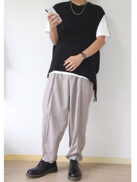 「アイテム（腕時計、ブラウン系）」を使った、Ryu×プチプラさん（メンズ・174cm）の秋コーディネート