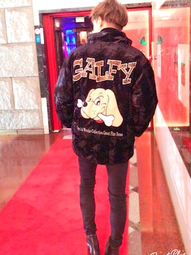 「GALFY（ガルフィー）のアイテム（ジャケット/アウター）」を使った、亜季さん（メンズ・173cm）の秋コーディネート
