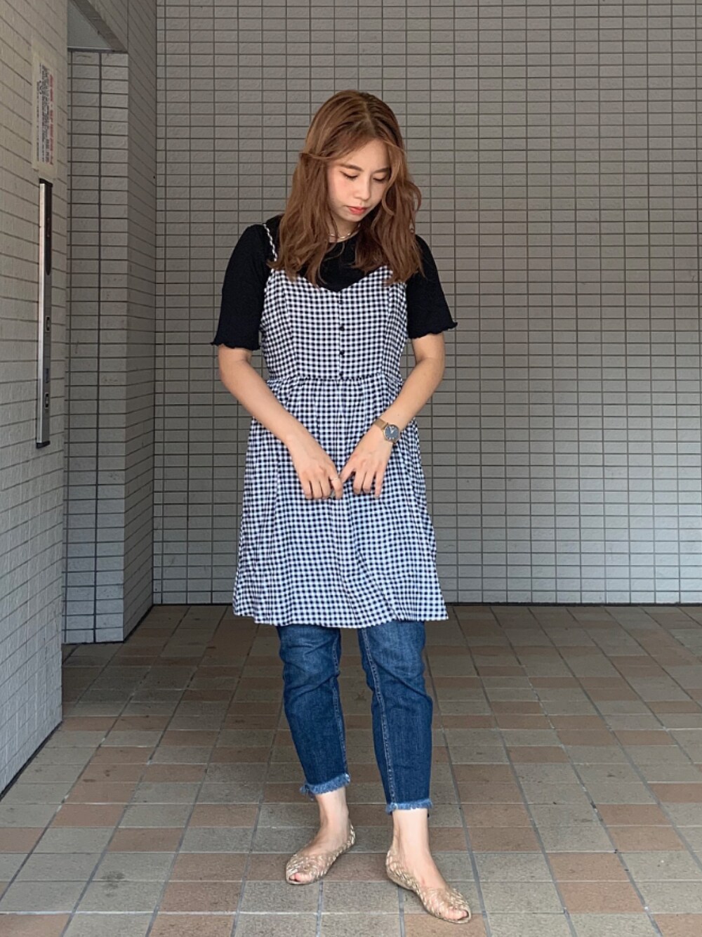 「SM2、GU、ＨＭ、ジーユー、サマンサ モスモス(Samansa Mos2)、エイチアンドエム、プチプラコーデ」｜「H&Mのアイテム（ワンピース、その他）」を使った、miku.さん（レディース・157cm）の夏コーディネートの1枚目の写真