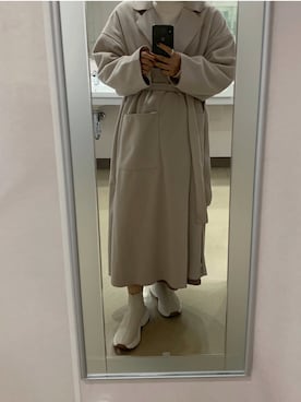 「GRL（グレイル）のアイテム（その他アウター）」を使った、miku.さん（レディース・158cm）の冬コーディネート