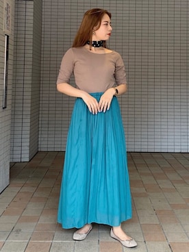 「GU（ジーユー）のアイテム（シューズ）」を使った、miku.さん（レディース・157cm）の夏コーディネート