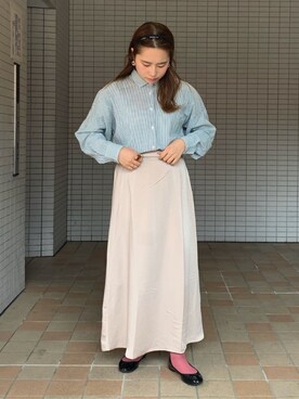 「シンフルコーデ」｜「アイテム（バレエシューズ）」を使った、miku.さん（レディース・158cm）の春コーディネート