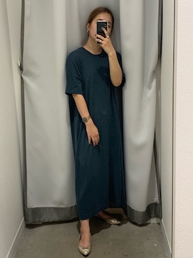 「グリーンワンピース」｜miku.さん（レディース・158cm）の夏コーディネート