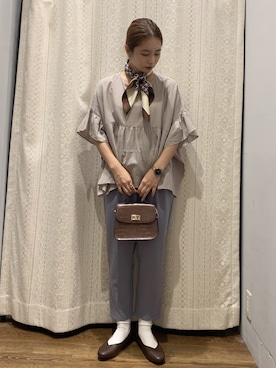 「フレンチカジュアル」｜「アイテム（財布/小物）」を使った、miku.さん（レディース・158cm）の夏コーディネート