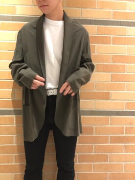 「KAZUYUKI KUMAGAI ATTACHMENT（カズユキクマガイアタッチメント）のアイテム（テーラードジャケット）」を使った、まことさん（メンズ・169cm）の秋コーディネート