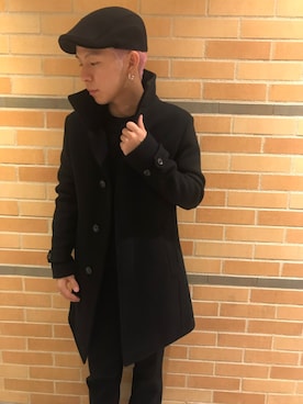 「junhashimoto（ジュンハシモト）のアイテム（ダウンジャケット/コート）」を使った、まことさん（メンズ・169cm）の秋コーディネート