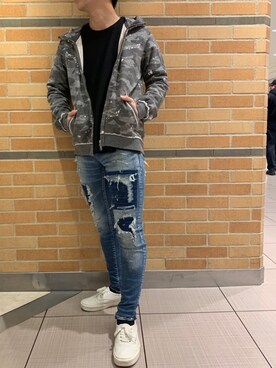 「TAVERNITI SO JEANS（タヴァニティソージーンズ）のアイテム」を使った、まことさん（メンズ・169cm）の冬コーディネート