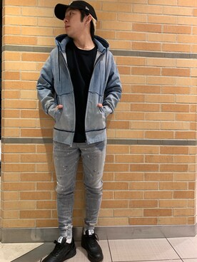 「surt（サート）のアイテム（トップス）」を使った、まことさん（メンズ・169cm）の春コーディネート