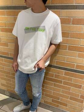 「ON THE TURF（オンザターフ）のアイテム」を使った、まことさん（メンズ・169cm）の夏コーディネート