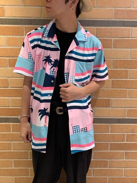 「DUVIN（ドゥービン）のアイテム」を使った、まことさん（メンズ・169cm）の夏コーディネート