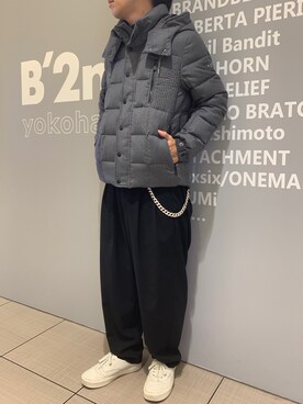 「TATRAS」｜「アイテム（スラックス）」を使った、まことさん（メンズ・169cm）の秋コーディネート
