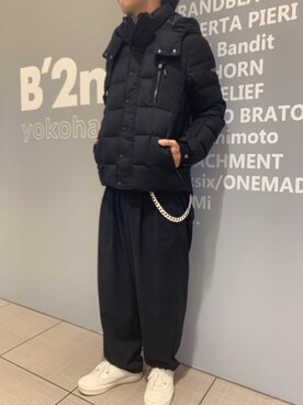 「TATRAS」｜「アイテム（スラックス）」を使った、まことさん（メンズ・169cm）の秋コーディネート