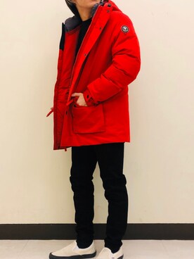 「surt」｜「アイテム（ダウンジャケット/コート）」を使った、まことさん（メンズ・169cm）の秋コーディネート