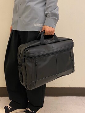 「ATTACHMENT（アタッチメント）のPE/Cストレッチブロード レギュラーカラーシャツ（シャツ/ブラウス）」を使った、まことさん（メンズ・169cm）の春コーディネート