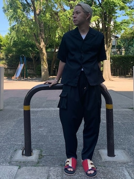 「QASIMI （カシミ）のアイテム」を使った、まことさん（メンズ・169cm）の春コーディネート