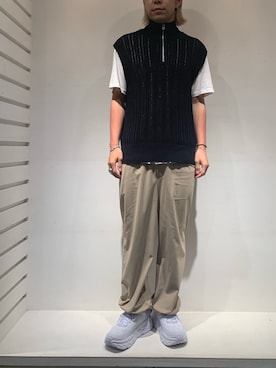 「WRAPINKNOT（ラッピンノット）のアイテム（パンツ）」を使った、まことさん（メンズ・169cm）の春コーディネート