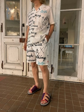 「maxsix（マックスシックス）のアイテム（パンツ）」を使った、まことさん（メンズ・169cm）の夏コーディネート